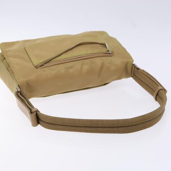 PRADA Shoulder Bag Nylon Beige Silver - Picture 7 of 13